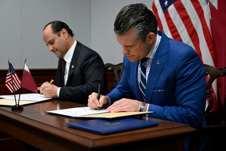 Qatari Defense Minister Sheikh Saoud Al Thani Visits The Pentagon